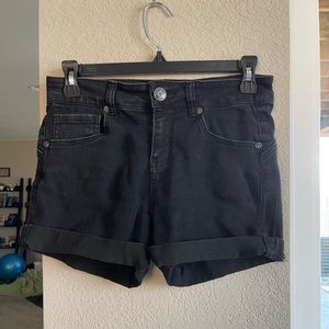 Paris Blues Black Shorts zippered and button. Size 5